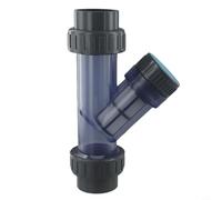 Glewi Transparent PVC Y Type Filter with I D 20~63mm,fit different pipes and connectors for various applications. (inner dia 63mm)