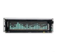 Glewi VFD2515 Stereo MIC Music Audio for SPECTRUM Display Kit, 25-Segment VU Meter with Voice Control, 300Hz-20KHz Frequency Response, 5V Type-C/12VDC Input, ABS & Acrylic PMMA Casing