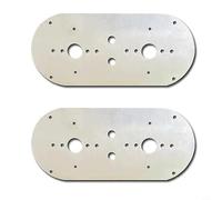 Glewi Watermelon Lamp Fixed Base Mounting Plate for Truck, Stainless Steel Alloy Silver Mirror Reflector, Compatible with for Peterbilt 359/379/389 & for Kenworth Models(2PCS)