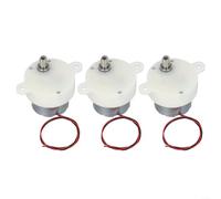 Glewi White 3pcs DC 6V Gear Motor,5RPM High Torque Low Noise Dual Flat Shaft for Automation Stage Lighting Alarm Systems dc motor