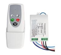 Glewi Wireless Remote Control Switch for LED Ceiling Lights, 2/3 Way No Wiring Needed, 80m Range, 800W Load, Sleep Timer & Anti-Theft Mode for Home Office(2-Channel)