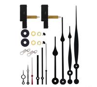 GlewiSilent Quartz Clock Movement Kit 32mm Shaft with 4 Hand Sets for DIY Wall Clock Repair Bedroom Office
