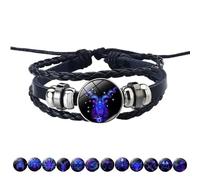 Gleym Bracelet,Gleym Manifestation Bracelet,Zodiac Signs Spirit Bracelet,True Soul Bracelet,Handmade Multilayer Adjustable 12 Constellation Bracelets,Birthday Jewelry Gifts for Women Men (Capricorn)