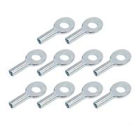 GLFLOW 10Pack Fitness Equipment Cable Terminal ，Wire Rope Port Joint Stopper Metal Eyelet For 5Mm And 6Mm Gym Pulley Machine Cables (5mm)