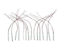GLFLOW 15Pcs Pre-Wired 3528 for SMD LED Light Strip, Flexible 12V-18V Lamp For Model Railway, Dollhouse & Building Layout, Warm White(White Light)