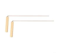 GLFLOW 2 Copper Dowsing Rod Pure Divining Rods With Birch Wood Handles Metal Detection Tool Set Professional Equipment For Field Pack