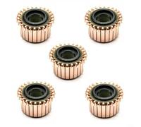 GLFLOW 24P Teeth Copper Hook Commutator For Electric Motor, 255X9x17mm OD ID Height, Wear Resistant Gear(5pcs)