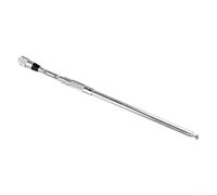GLFLOW 27MHz Telescopic Whip Antenna for SMA-Female Two Way Radio CB Radio Aviation Receiver 7 Section Adjustable Silver Metal for Walkie Talkie Outdoor Communication