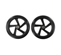 GLFLOW 2PCS 125-200mm Diameter Fivestar Pro Freestyle Scooter Wheels，PU Silent Roller Skate Wagon Cart Trolley Wheels Replacement Set (200mm*40mm black)