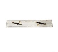 GLFLOW 45Cm Marine Parallel Ruler, Transparent PVC Navigation Tool With Polished Copper Gasket, Accurate Chart Plotting Divider For Sailing