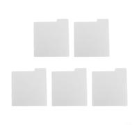 GLFLOW 5 PCS Alphabet Index Cards For 7/12 Inch Records, PP Classification Divider For LP CD Storage, Quick Retrieval System, White(White 7inch)