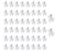 GLFLOW 50 Pack Clear Plastic Shelf Support Pegs,Support Cabinet Shelf Pins, With 5Mm Metal Support Pin For Kitchen Cabinets Shoe Racks Furniture