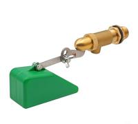 GLFLOW Brass Float Valve 1/2-Inch Automatic Adjustable Water Level Control For Tanks And Ponds, Gold Green