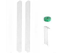 GLFLOW Climbing Plant Pole, Plastic Moss Pole For Climbing Plants Support, Semi-Cylindrical Design With Bracket And Nails, White(2pcs*2 * 1)