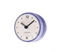 GLFLOW Compact Silent Wall Clock For Bathroom And Kitchen With Anti-Fog & Sucker Attachment, 3 In, Keeps Accurate Time In Moist And Steamy Spaces, Plastic(Blue)