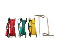 GLFLOW Digital Ground Resistance Meter Accessory Kit, 3 Testing Wires Earth Bars For Power Engineering Communication