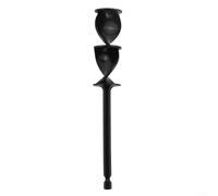 GLFLOW Epoxy Mixer Paddle, 165Mm Epoxy Resin Mixer Paddle With 1/4in Hex Shank For Drill, Silicone Paint Stirrer For Thick Liquids, Glazes And Colorants(Black)