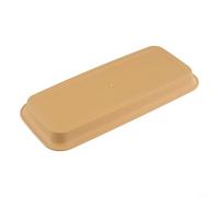 GLFLOW Flower Pot Plant Saucer, Drip Tray Rectangular Drainage Saucer Water Collection Container for Indoor Garden Plants(Brown S)