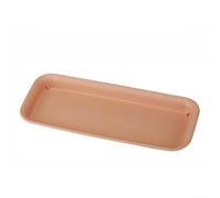 GLFLOW Flower Pot Plant Saucer, Drip Tray Rectangular Drainage Saucer Water Collection Container for Indoor Garden Plants(Brown L)