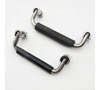 GLFLOW Folding Cabinet Handle, 304 Stainless Steel Folding Handle, Heavy-Duty With Rubber Grip, 90° Space-Saving Design For Industrial Cabinets(120mm)