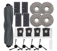 GLFLOW For MOVA Vacuum Replacement Kit: Microfiber Mop Pads, Filter, Non-Woven Dust Bags & Side Brushes For P50 Pro/Ultra