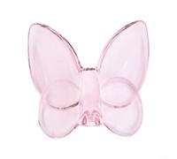 GLFLOW Glass For Crystal Butterfly Ornament For Vibrant Colors High Borosilicate Refraction Anti-Fall 6.5x8x3cm For Table Wedding Home Party(pink)