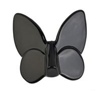 GLFLOW Glass For Crystal Butterfly Ornament For Vibrant Colors High Borosilicate Refraction Anti-Fall 6.5x8x3cm For Table Wedding Home Party(black)