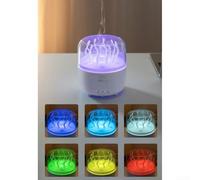 GLFLOW Humidifier Rotating Water Drop With Remote Control, 280ml Color Changing Night Light For Home Bedroom(Black)