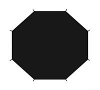 GLFLOW Jump Bed Sun Shade Cover UV Protection Canopy Round Frame Outdoor Backyard Playground Equipment Black For 6FT 8FT 10FT (10ft)