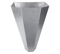 GLFLOW Large Galvanized Steel Poultry Restraining Cone for 6-14 lb Chickens and Turkeys with Flat Back Design