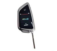 GLFLOW LCD Touch Screen Key Remote Keyless Entry System with Mechanical Key Aluminum Alloy Brown 750MAh for Car with Start Stop Engine Button