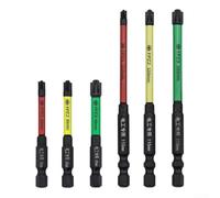 GLFLOW Magnetic Special Cross Screwdriver Bits 6 Piece Set FPZ1 FPZ2 FPZ3 Electrician Slotted Tool Kit