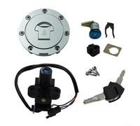 GLFLOW Motorcycle Electric Fuel Tank Cap Lock Set For Honda CBR250, Electric Door Lock Fuel Cap For Honda CBR250 Motorcycle, 1-Piece Black Tank Lock, ABS And Iron Material