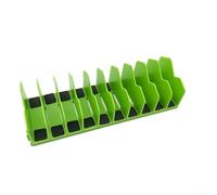 GLFLOW Organizer Rack, 10-Slot Plier Organizer Rack With Non-Slip Rubber Base For Tool Drawer, Blue Green Yellow(green)