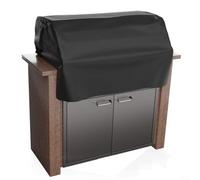 GLFLOW Outdoor Barbecue Grill Cover 210D Oxford Cloth Waterproof BBQ Hood Protection For Most Models Available In Two Sizes 81X66X61CM And 94X69X61CM Black(81X66X61CM)