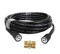 GLFLOW Pressure Washer Hose,10M/15m With M22-14mm Connector,For Karcher Rubber High-Pressure Cleaning Hose Extension(10m)