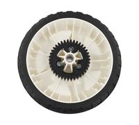 GLFLOW Rear Wheel Replacement, 8 Inch Plastic Tire with Gear for TORO 22 Inch Push Mower Models Fits 115-4695, Heavy Duty Black Lawn Mower Drive Wheel(1pc)