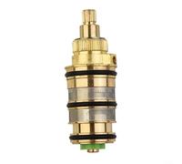 GLFLOW Replacement Brass Thermostatic Cartridge For Triton Capella, 20-50°C Mixer Valve With 38°C Safety Button, Push Fit Shower Repair Part