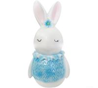GLFLOW Resin Rabbit Statuette,For Decorative,Use In Homes Featuring A Timeless Design,Suitable For Seasonal Setups(Blue)