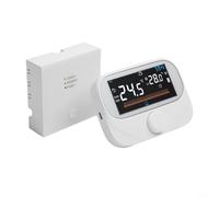 GLFLOW RF Boiler Thermostat Wireless Programmable Wifi Room Controller WiFi Remote Control Large Screen Antifreeze White 118x86x24mm for Home Heating(WiTH3-WIFI)