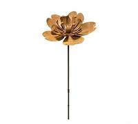 GLFLOW Rustic Garden Stake, Cast Iron Bird Decor, Wrought Iron Bird And Flower Garden Stake, Rust-Colored Lawn Ornament For Yard And Patio