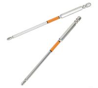 GLFLOW Screwdriver Bit Sets, Alloy Steel Cross Screwdriver Bits PH2, HRC62 Hardness, Magnetic, 1/4" Hex Shank, 65Mm-150mm (2 Pcs)(150mm)