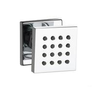 GLFLOW Shower Body Spray Jets Square Body Spray Jets Solid Brass Adjustable Massage Chrome Finish Hydrotherapy Bathroom Accessory For Home Use(G1/2)