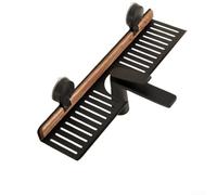 GLFLOW Shower-Caddy, Suction Shower-Caddy, Wooden Faucet Storage Rack with Suction Cup, Walnut Sink Shelf for Bathroom, No Drill Organizer Tray(50cm-black)