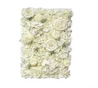 GLFLOW Silk Rose And Hydrangea Artificial Flower Wall Panel 40X60cm For Wedding Venue Decoration Or Photo Backdrop In Pink(White)