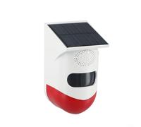 GLFLOW Solar Powered Infrared Alarm, Wild Boar Repeller PIR Motion Sensor, 120DB Siren, IP67 Waterproof For Outdoor Farmland Security(Remote Control)