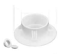 GLFLOW Split Type Wall Hole Cover, For AC Pipe 34Mm-170mm PP Decorative Insert White For Home And Commercial Use(W)