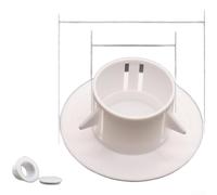 GLFLOW Split Type Wall Hole Cover, For AC Pipe 34Mm-170mm PP Decorative Insert White For Home And Commercial Use(R)