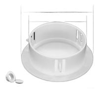 GLFLOW Split Type Wall Hole Cover, For AC Pipe 34Mm-170mm PP Decorative Insert White For Home And Commercial Use(Q)