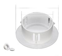 GLFLOW Split Type Wall Hole Cover, For AC Pipe 34Mm-170mm PP Decorative Insert White For Home And Commercial Use(P)
